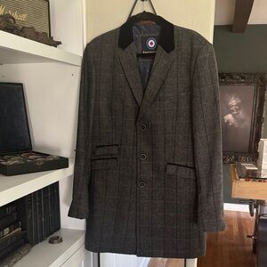 Lambretta Men's Gray Tweed Coat